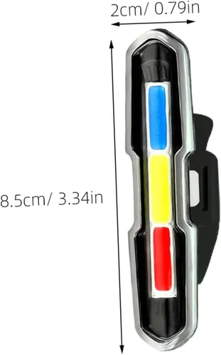 Vista 2 de Luz trasera para bicicleta de montaña recargable por USB con LED superbrillantes, lámpara de advertencia de seguridad para montar por la noche