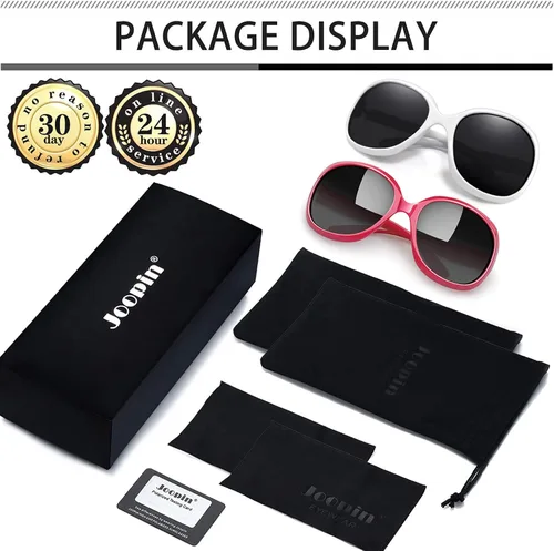 Vista 183 de Joopin Lentes de sol de gran tamaño para mujer, polarizados, grandes, para conducción, protección UV, grandes sombras