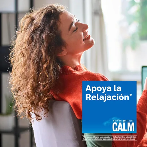 Vista 6 de Natural Vitality Calm Magnesium - Polvo de 16 onzas Mezcla de bebida relajante Suplemento con sabor a cereza 325 mg por porción Sin OMG, sin