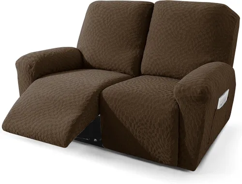 Vista 18 de ZNSAYOTX 2026 Funda elástica para sillón reclinable de 3 piezas (61 cm-94 cm) Fundas súper suaves para silla reclinable con bolsillo grande y lazos