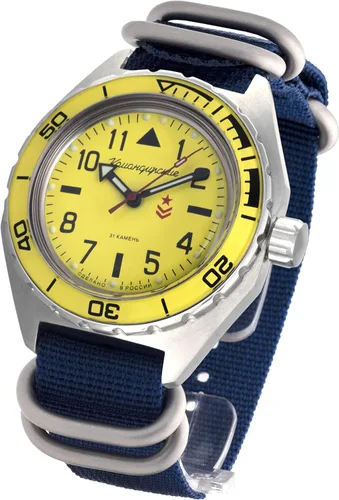 Vista 2 de Vostok Komandirskie Reloj de pulsera militar ruso automático para hombre WR 656.2ft # 650859