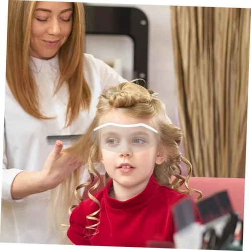 Vista 6 de 50 viseras faciales transparentes para cortes de pelo, cubierta protectora de ojos ligera para peluquería, flequillo recortado y teñido del cabello