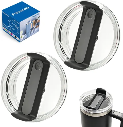 Vista 25 de Reemplazo de la tapa del vaso de 40 onzas compatible con la taza Paquete de 2 tapas de vaso transparentes sin BPA, accesorio superior de repuesto