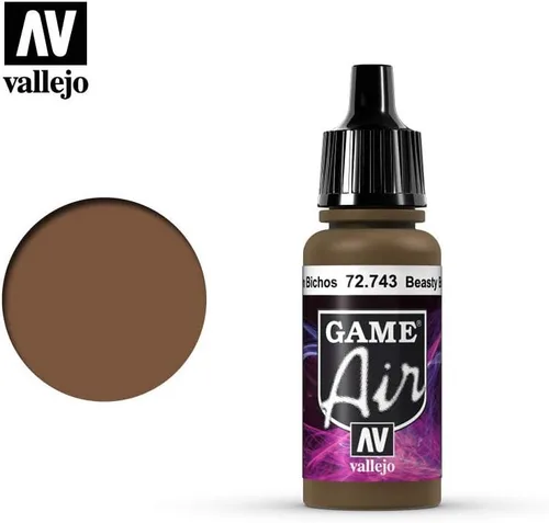 Vista 3 de Vallejo Juego Air Beasty Brown Paint