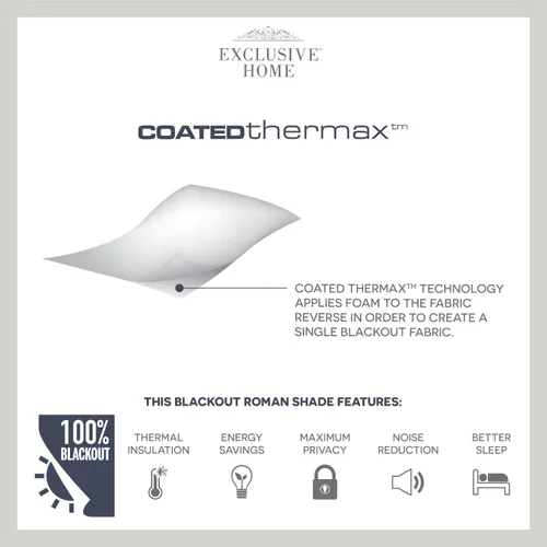 Vista 8 de Exclusive Home Bolan Botanical Total Blackout - Persiana romana, 27 x 64 pulgadas, color plateado Plata