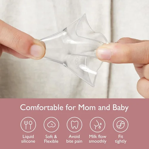 Vista 7 de Momcozy Protectores de pezones ultrafinos, 100% silicona de grado alimenticio para madres que amamantan, sin BPA/BPS, funda de transporte súper