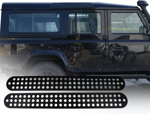 Vista 2 de Cubierta protectora de aleación para ventana lateral de techo, cubierta para ventanas de puerta trasera para Land Rover Defender 90 110 2004-2018