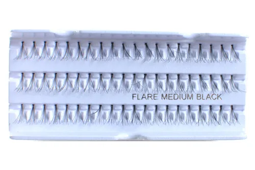 Vista 5 de 100 pares de pestañas postizas 100% cabello humano negro natural #412