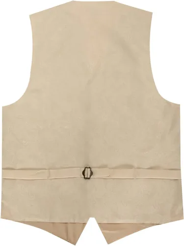 Vista 5 de Gioberti Chaleco formal de cachemira de 4 piezas para hombre, corbatín y pañuelo de bolsillo