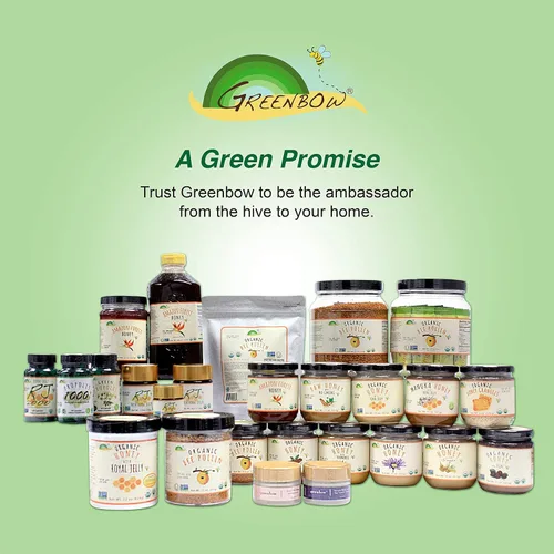 Vista 5 de Greenbow Jalea real orgánica fresca, 100% certificada por USDA, sin OMG, Halal, certificada GMP, pura, sin gluten, una de las más empaquetadas