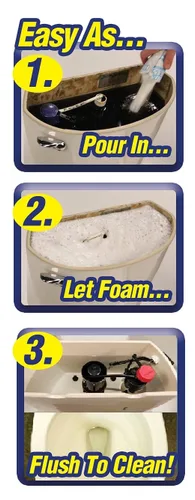 Vista 3 de Hurriclean - HC-MO48 Deluxe 3-Pack nuevo y mejorado limpiador automático de tanque de inodoro sin fregar