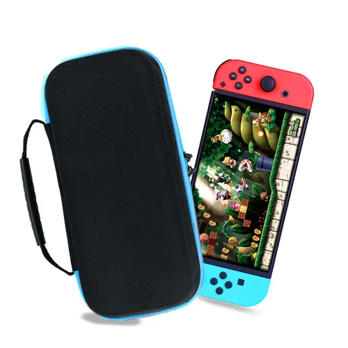 Vista 6 de Widfre Funda de transporte para consola Nintendo Switch y accesorios, funda rígida de viaje compatible con interruptor, funda de transporte portátil