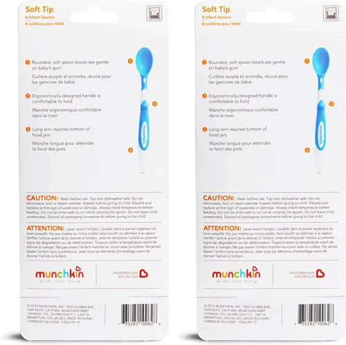 Vista 6 de Cucharas de bebé de punta blanda Munchkin®, sin BPA, paquete de 12