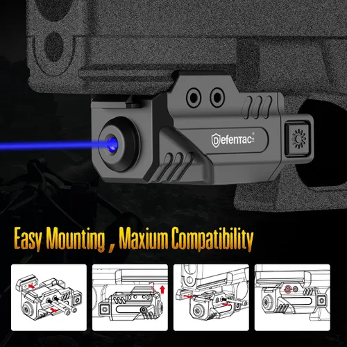 Vista 7 de Defentac - Visor láser para pistola/arma de mano, haces magnéticos recargables para armas con riel, compatible con Taurus G2C G3 G3C