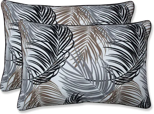 Vista 10 de Pillow Perfect Almohadas lumbares Delray azul marino para exteriores/interiores, 11.5 x 18.5 pulgadas, paquete de 2