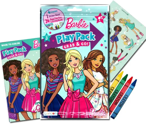 Vista 4 de Barbie - Libro para colorear y actividades con libro para colorear de tinta Imagine, calcomanías y más