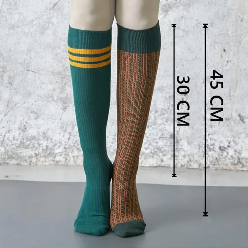 Vista 5 de DETECTIVER Paquete de 3 calcetines de yoga antideslizantes hasta la rodilla, calcetines largos con agarres, calcetines de hospital para mujeres