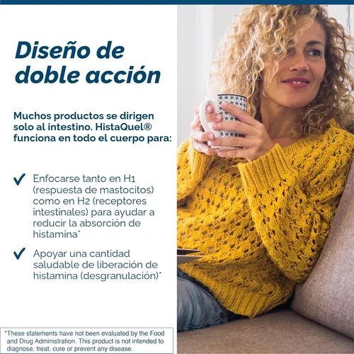 Vista 4 de Researched Nutritionals HistaQuel Soporte de Histamina 120 Cápsulas