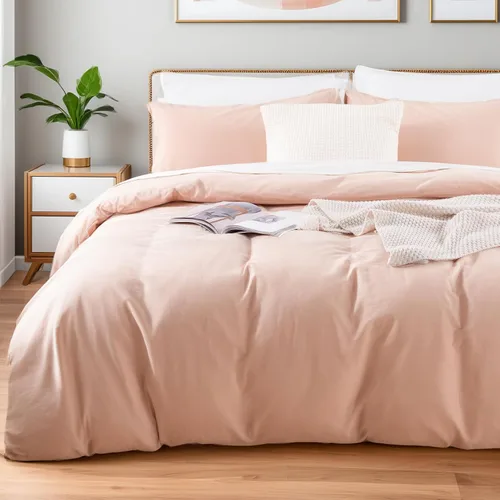 Vista 41 de NEXHOME PRO Funda de edredón Twin XL 100% algodón lavado, transpirable, duradera, texturizada, similar al lino, juego de ropa de cama para el hogar