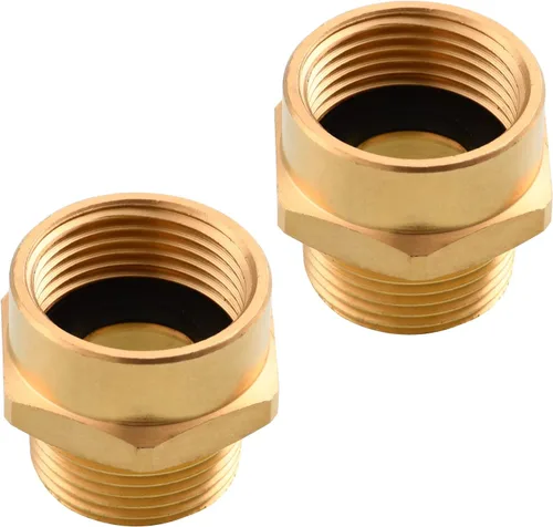 Vista 9 de Tecmolog Conector de accesorios de tubería de latón G 1/2 rosca hembra (Métrico BSP) a US 1/2 NPT macho adaptador convertidor de montaje de tubería