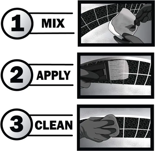 Vista 3 de Pool Patch Kit de reparación de lechada para azulejos de piscina gris, 10 libras, gris