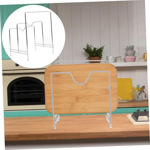 Vista 4 de Elegante soporte de cubierta de olla para tabla de cortar, soporte de suministros de cocina para tableros de embutidos