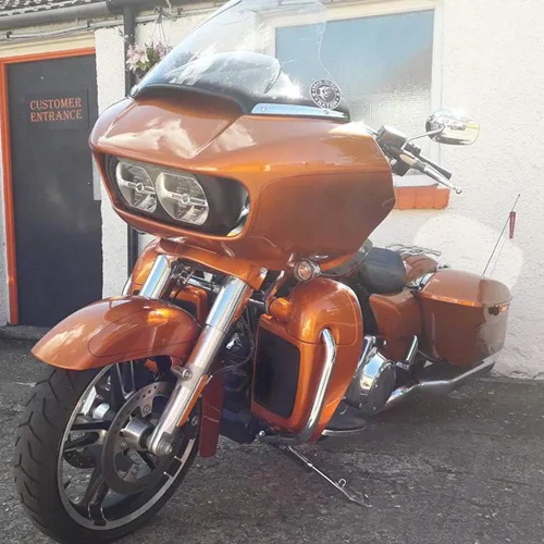 Vista 3 de Kits de calentadores de piernas con ventilación y combinación de color con guantera para Harley Davidson Touring Street Road King Glide FLTR 2014