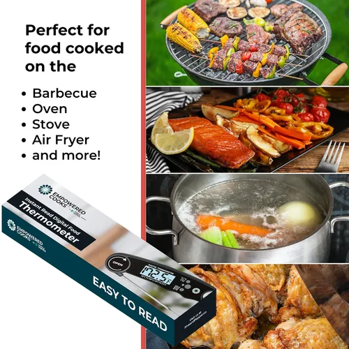 Vista 7 de Termómetro de carne digital de Cathy Yoder, termómetro de alimentos de lectura instantánea para cocinar en horno de freidora de aire, barbacoa
