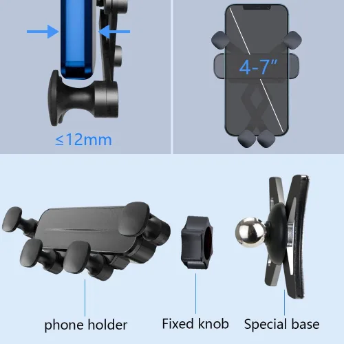 Vista 6 de Soporte para teléfono de coche para Audi A3 S3 RS3 2014 2015 2016 2017 2018 2019 2020 Auto Accesorios Decoración Interior Soporte de teléfono Para