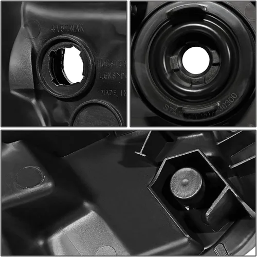 Vista 4 de DNA MOTORING Conjunto de faros delanteros (lado del conductor y del pasajero) compatible con Tundra 14-17, negro transparente, HL-OH-TTUND14-BK-CL1