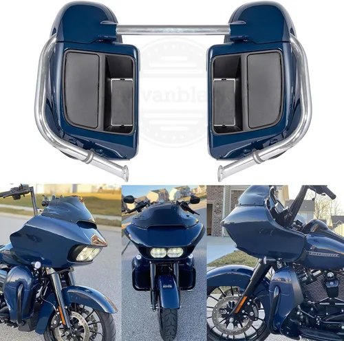 Vista 66 de Kits de calentadores de piernas con ventilación y combinación de color con guantera para Harley Davidson Touring Street Road King Glide FLTR 2014