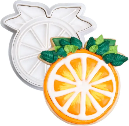 Vista 15 de Apple Cookie Cutters with Embosser Stamp 3D Printed PLA Citrus Fruit Shape 3 Inch Summer Citrus Party Birthday Baking Supplies