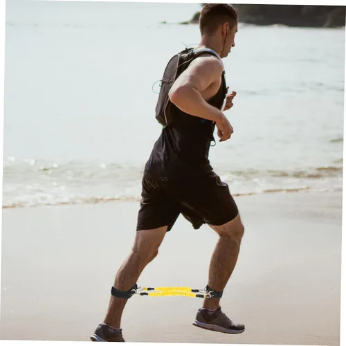 Vista 7 de Happyyami Bandas de resistencia profesional con correas de tobillo portátiles para entrenamiento de piernas y caderas, bandas de tubo para gimnasio