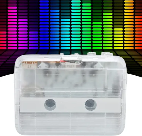 Vista 5 de Lazmin112 Reproductor de casete Bluetooth, reproductor de cinta de audio estéreo portátil con auriculares, función de marcha atrás automática