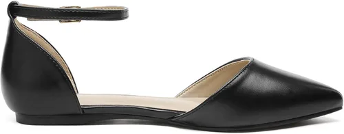 Vista 2 de DREAM PAIRS - Zapados D'Orsay en punta o puntiagudos, casuales, sin estampados, estilo ballet, cómodos, suaves y antideslizantes, para mujer