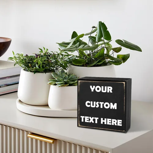 Vista 2 de Decoración de escritorio personalizada, regalo de Navidad para amigos, familiares, compañeros de trabajo, añade tu texto, regalo personalizado