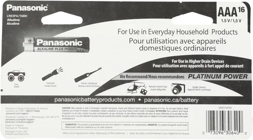 Vista 2 de Panasonic Pilas alcalinas más AAA paquete de 16 - LR03PA-16BH