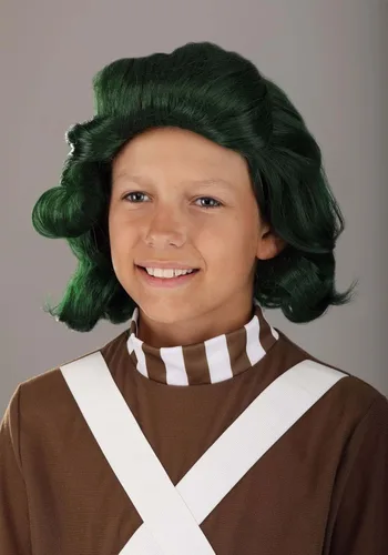 Vista 8 de Willy Wonka - Disfraz de Oompa Loompa para niños, uniforme de trabajador de fábrica de chocolate, traje para Halloween