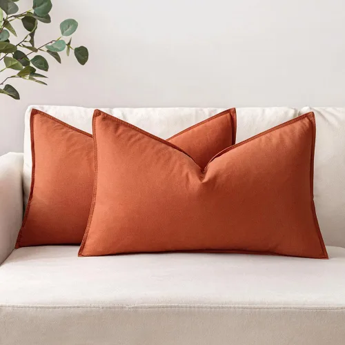 Vista 37 de MIULEE - Paquete de 2 fundas de cojín decorativas de lino, estilo bohemio y moderno, suaves, acento euro, para cama, neutral, fundas de cojín