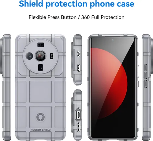 Vista 2 de Funda delgada para Xiaomi 12S Ultra, resistente funda protectora con grado militar a prueba de golpes, probada contra caídas y cubierta protectora