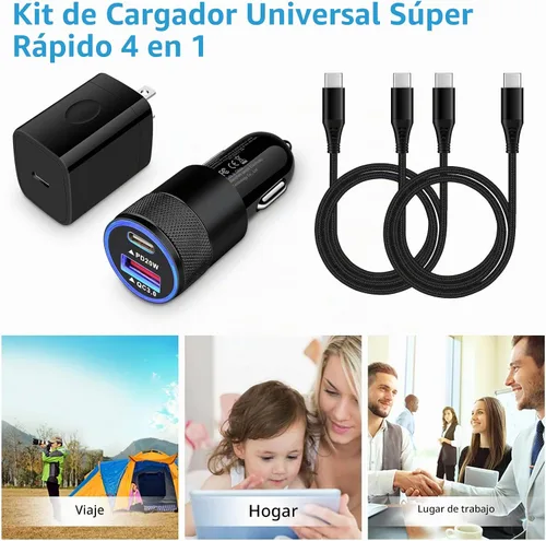 Vista 7 de Cargador tipo C Bloque de carga rápida para Samsung Galaxy S25, A15 5G, A16, A55, A35, A14, A13, A25, S24, S23, Fe, A03s, A53, Z Fold6, 20W PD 3.0