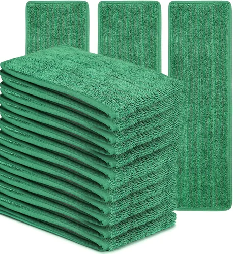 Vista 8 de MATTHEW - Almohadillas de repuesto para mopa de microfibra de 18 pulgadas, para mopa húmeda y seca, reutilizables, repuestos de limpieza comercial