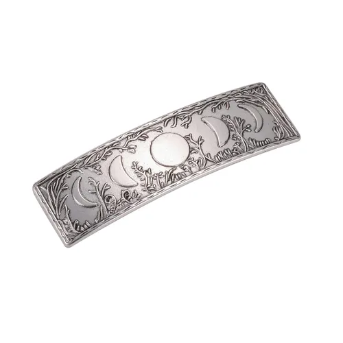 Vista 10 de Dreamtimes Pinza para el cabello vintage retro bosque fase lunar grande hecha a mano pasador de metal francés pinza de protección horquilla