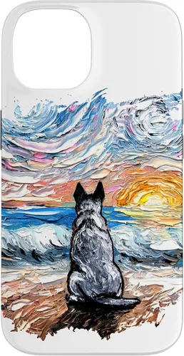 Vista 4 de Blue Heeler Starry Night Artwork Cattle Dog Lover Gift Case for iPhone 17
