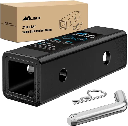 Vista 17 de Nilight Adaptador extensor de receptor de enganche de remolque, reductor de adaptador de enganche de 1-1/4 a 2 pulgadas, convertidor de manguito