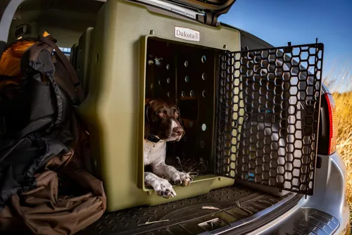 Vista 7 de Dakota 283 Crate - Cajón canino resistente y duradero, perrera económica (oliva, grande)