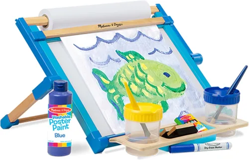 Vista 4 de Melissa & Doug Caballete de repuesto de rollo de papel de lujo, paquete de 2 para colorear, escribir o pintar (17 pulgadas x 75 pies), suministros
