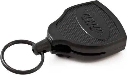 Vista 2 de Key-Bak Super 48 con Bloqueo Carrete de Llaves Profesional de Servicio Pesado Autorretráctil con Cordón de Kevlar Retráctil, 48 pulgadas, Negro
