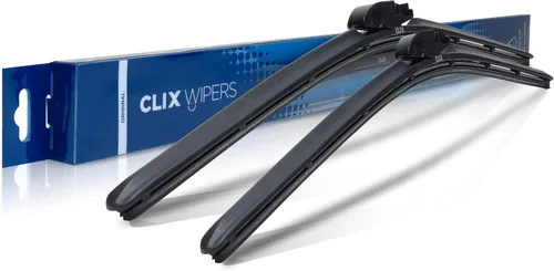 Vista 20 de ClixWipers - Limpiaparabrisas de repuesto de fibra de carbono negra de 14 + 14 pulgadas (juego de 2) para todo tipo de clima, limpiaparabrisas