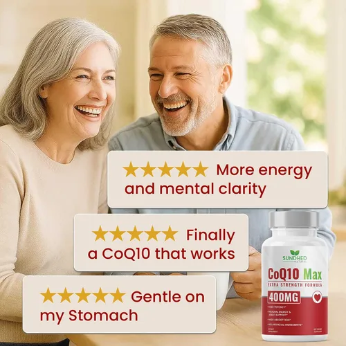 Vista 6 de CoQ10 400mg Vegano, Ultra CoQ10 - Suplementos de coenzima Q10 de ultra alta absorción - Suplemento antioxidante para la salud vascular y cardíaca